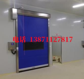 单扇铝合金门拉链密封快速卷帘门